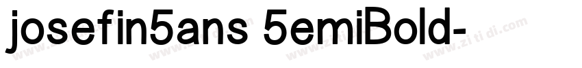 josefin5ans 5emiBold字体转换